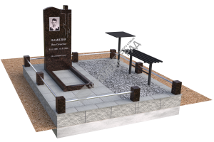 Мемориальный комплекс МК-31 на могилу из гранита