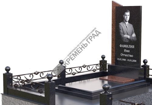 Мемориальный комплекс МК-68 на могилу из гранита